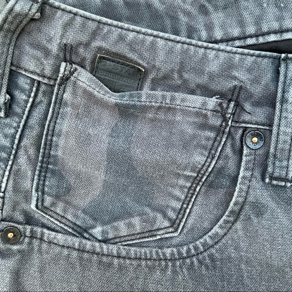 G STAR RAW A CROTCH TAPERED Men's Tag 32x30 Steel Gray Camo Jeans - Picture 6 of 9